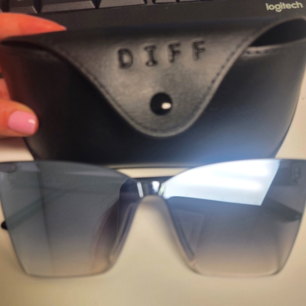 Brand New! DIFF GOLDIE SUNGLASSES BLACK AND SMOKE